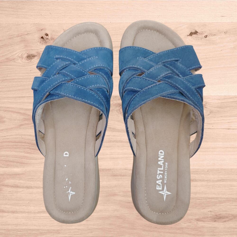 Eastland Hazel Blue Suede Slide sandals Size 8‎ US 38.5 EU